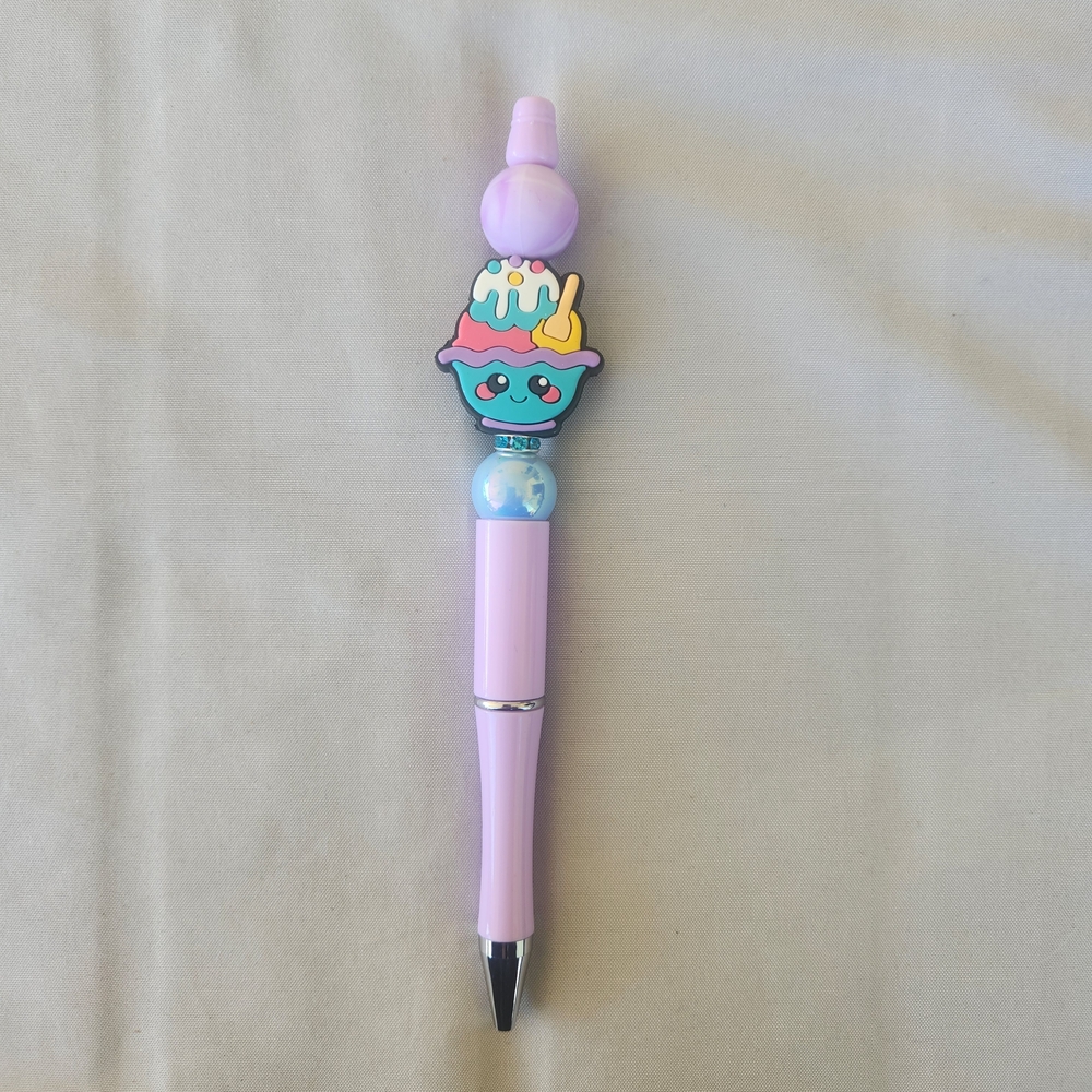 Pretty Pastel Ice Cream Sundae Beaded Pen🍧
